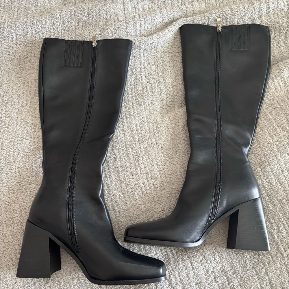 Black Knee-High Boots